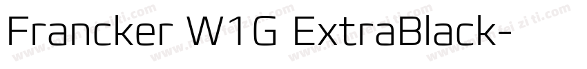 Francker W1G ExtraBlack字体转换